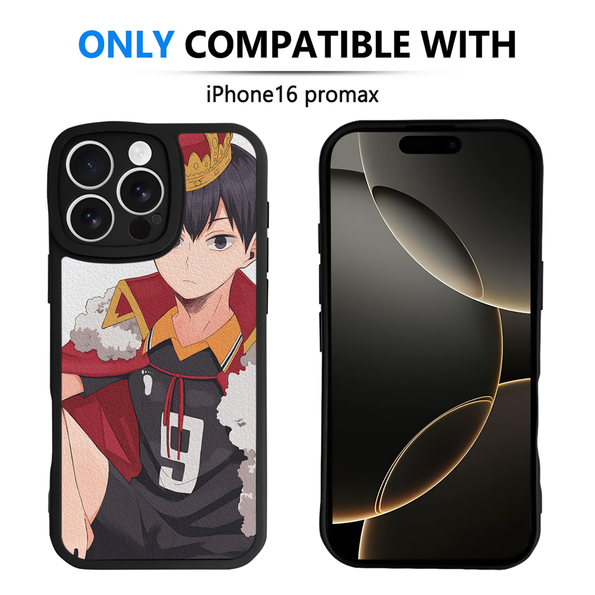 （画像用） ハイキュー!! Haikyu!! 【iPhone 16シリーズ対応】シリコンスマホケース（レザー調） 材質：シリコン